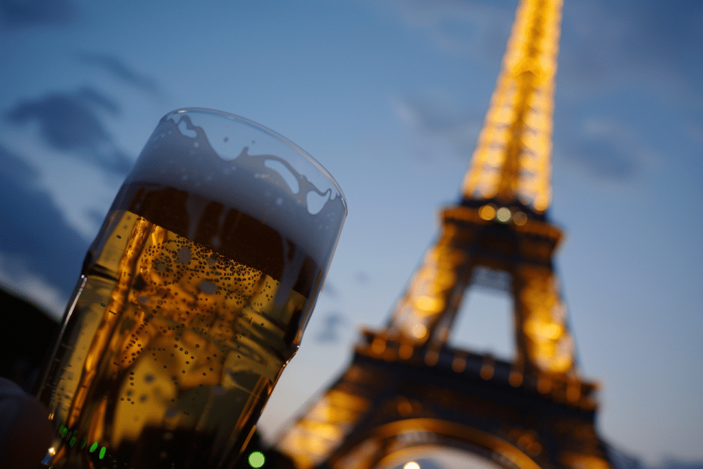 Eiffel Tower and beer